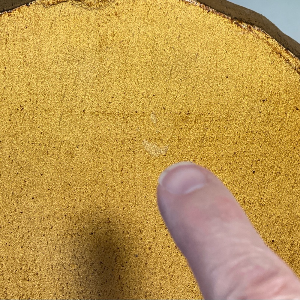 Vintage Florentine Gilt Tray with Madonna Decal 7.5” - Picture 10 of 10